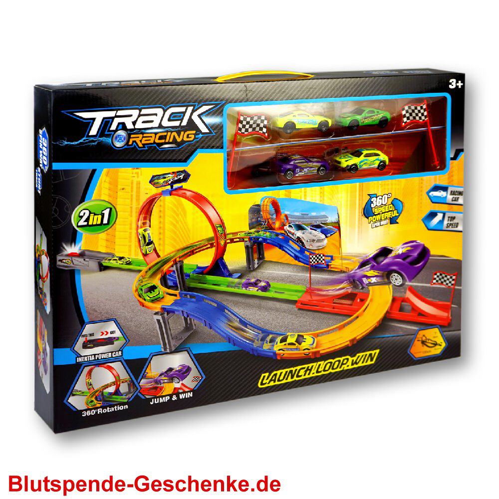 Blutspendegeschenk Looping-Rennbahn