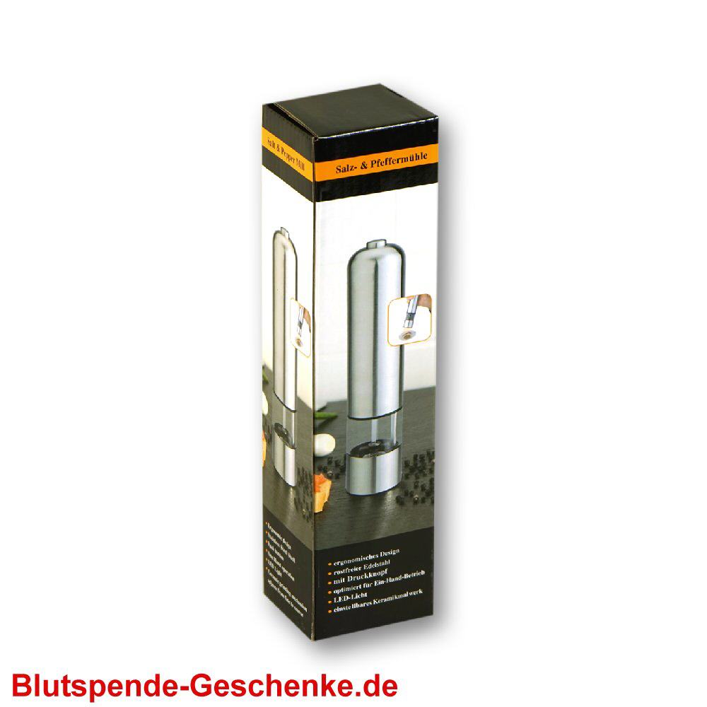 Blutspendegeschenk Salz und Pfeffer Mühle