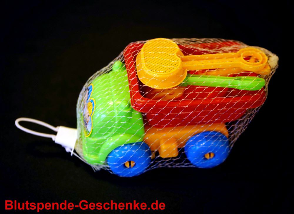 Blutspendegeschenk Sandspielzeug