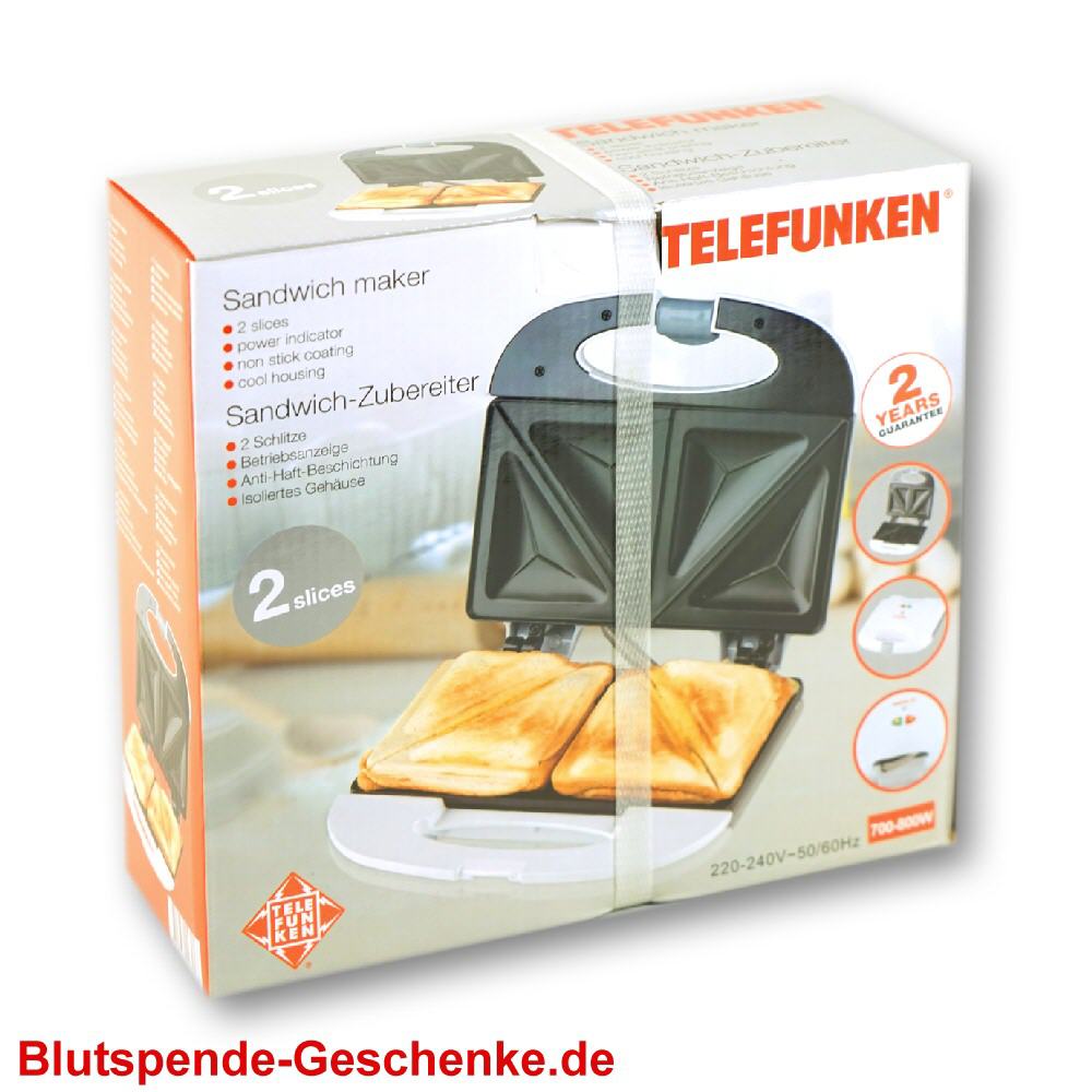 Blutspendegeschenk Toaster für Sandwiches