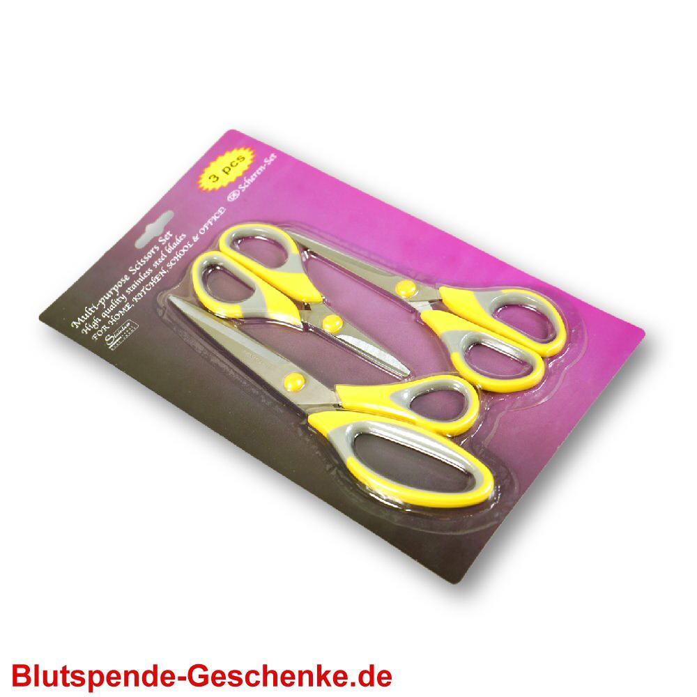 Blutspendegeschenk Scheren 3er-Set