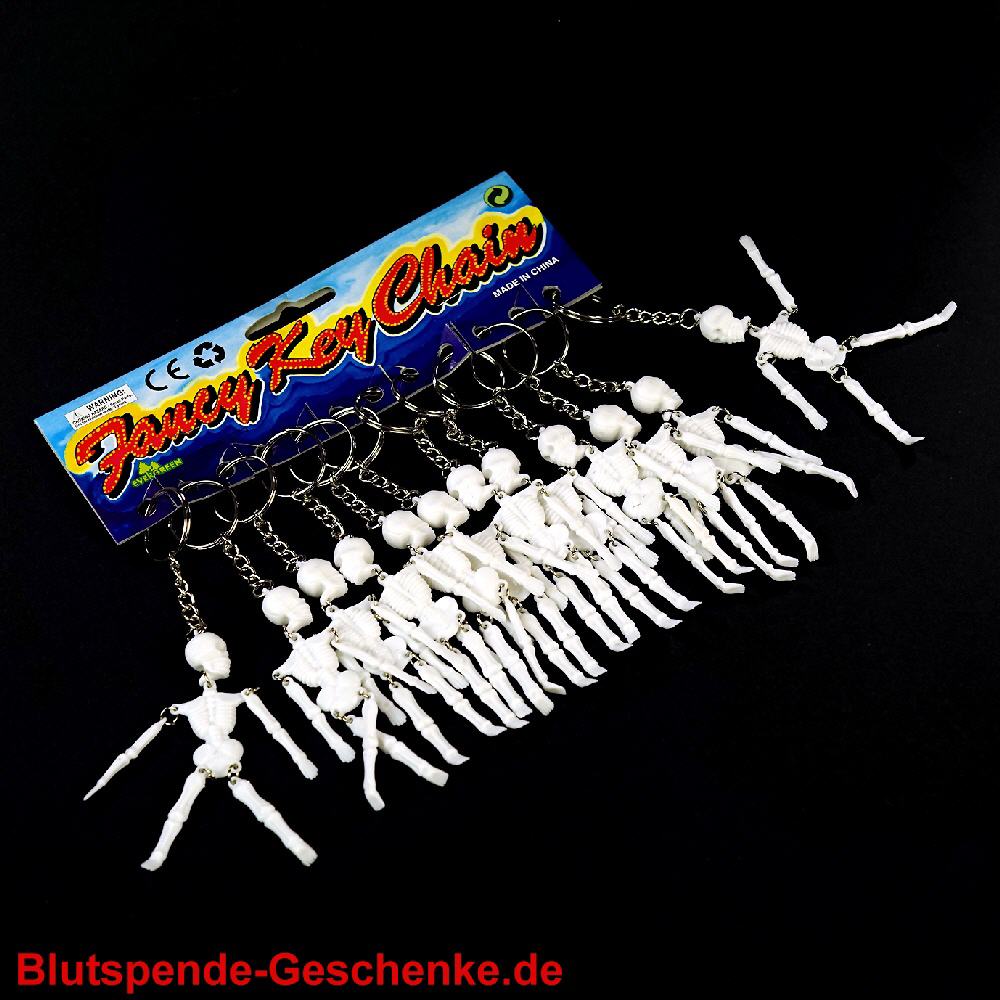 Blutspendegeschenk Skelett-Anhänger