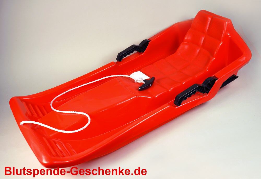Blutspendegeschenk Schneebob-Schlitten
