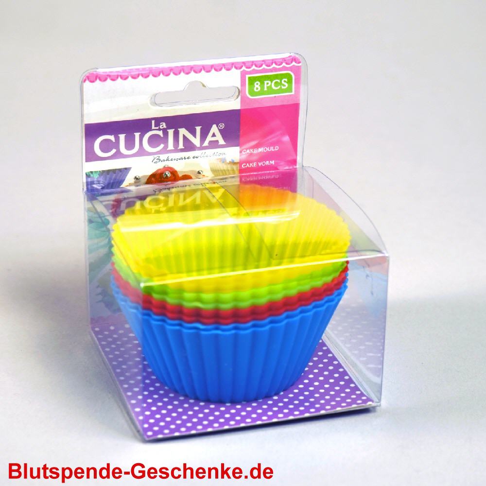 Blutspendegeschenk Muffin-Förmchen aus Silikon