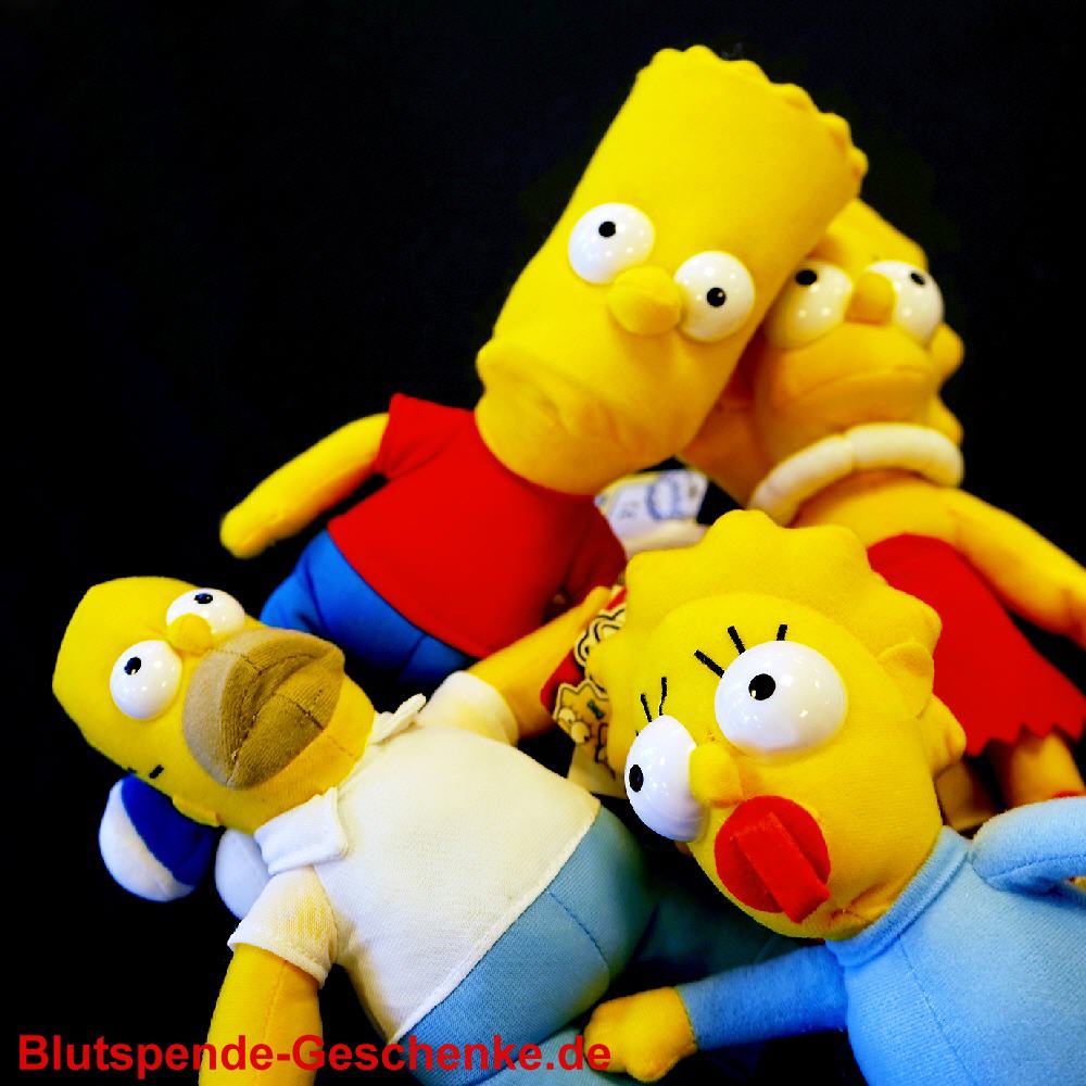 Blutspendegeschenk Plüschfiguren Simpsons