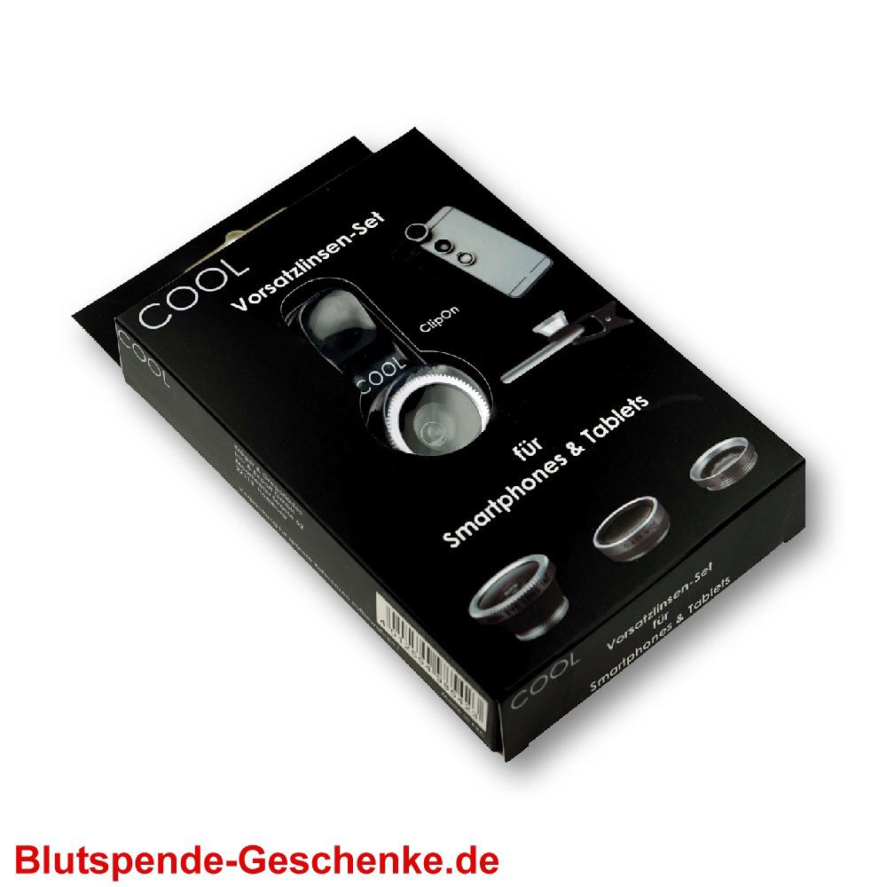Blutspendegeschenk Fotoobjektive fürs Handy