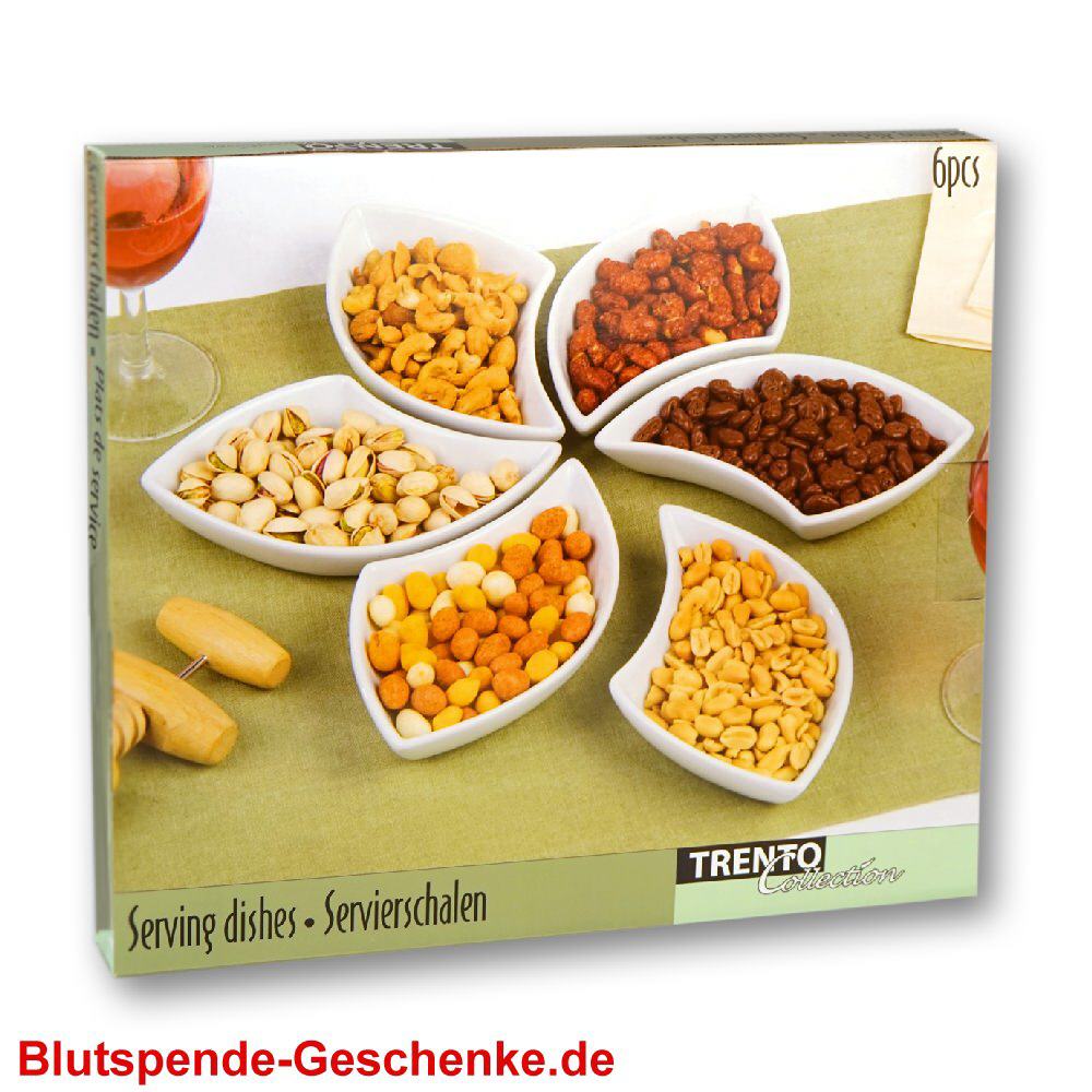 Blutspendegeschenk 6er-Porzellan-Schälchen