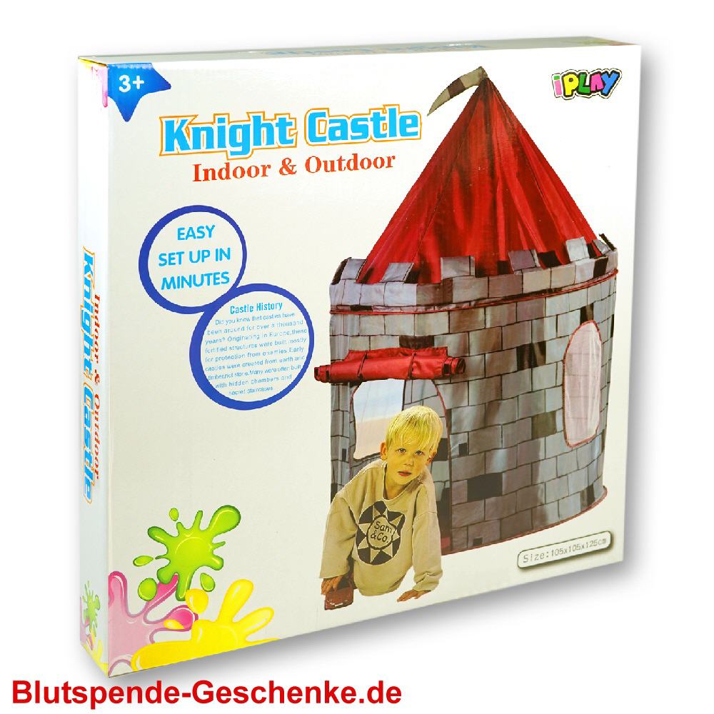 Blutspendegeschenk Ritter-Spielzelt