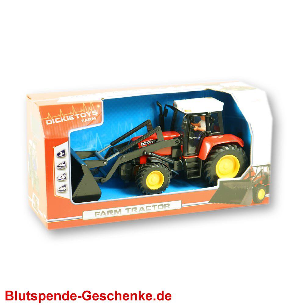 Blutspendegeschenk Traktor mit Schaufel