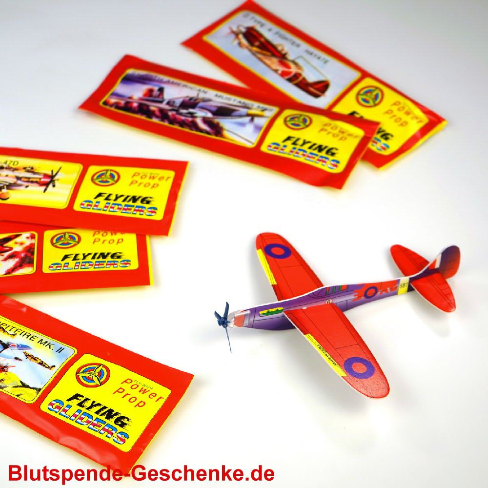 Blutspendegeschenk Styropor-Flieger