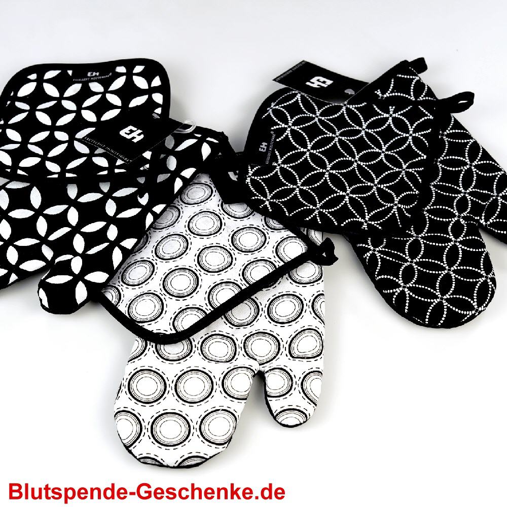 Blutspendegeschenk Ofenhandschuh mit Topflappen