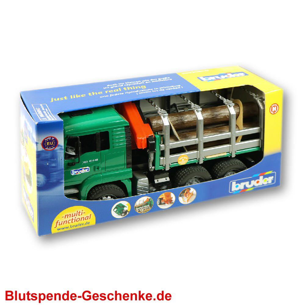 Blutspendegeschenk Spielzeug Baumtransporter