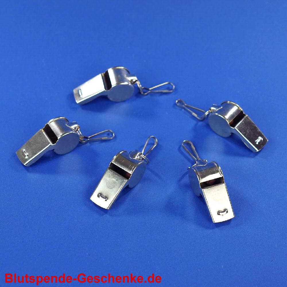 Blutspendegeschenk Metall-Pfeife