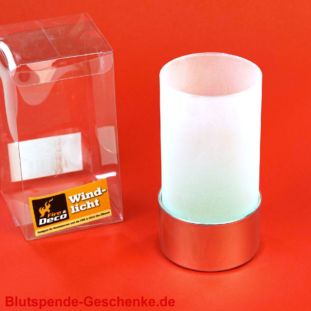 Blutspendegeschenk Windlicht