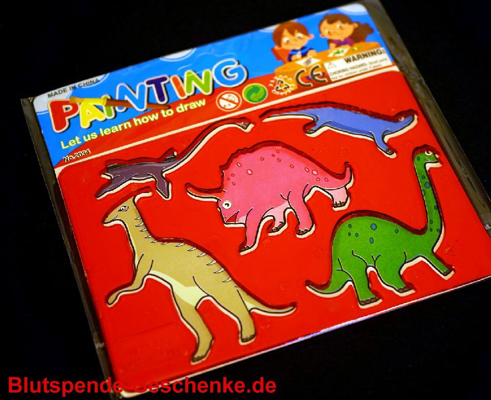 Blutspendegeschenk Dino-Zeichenschablonen