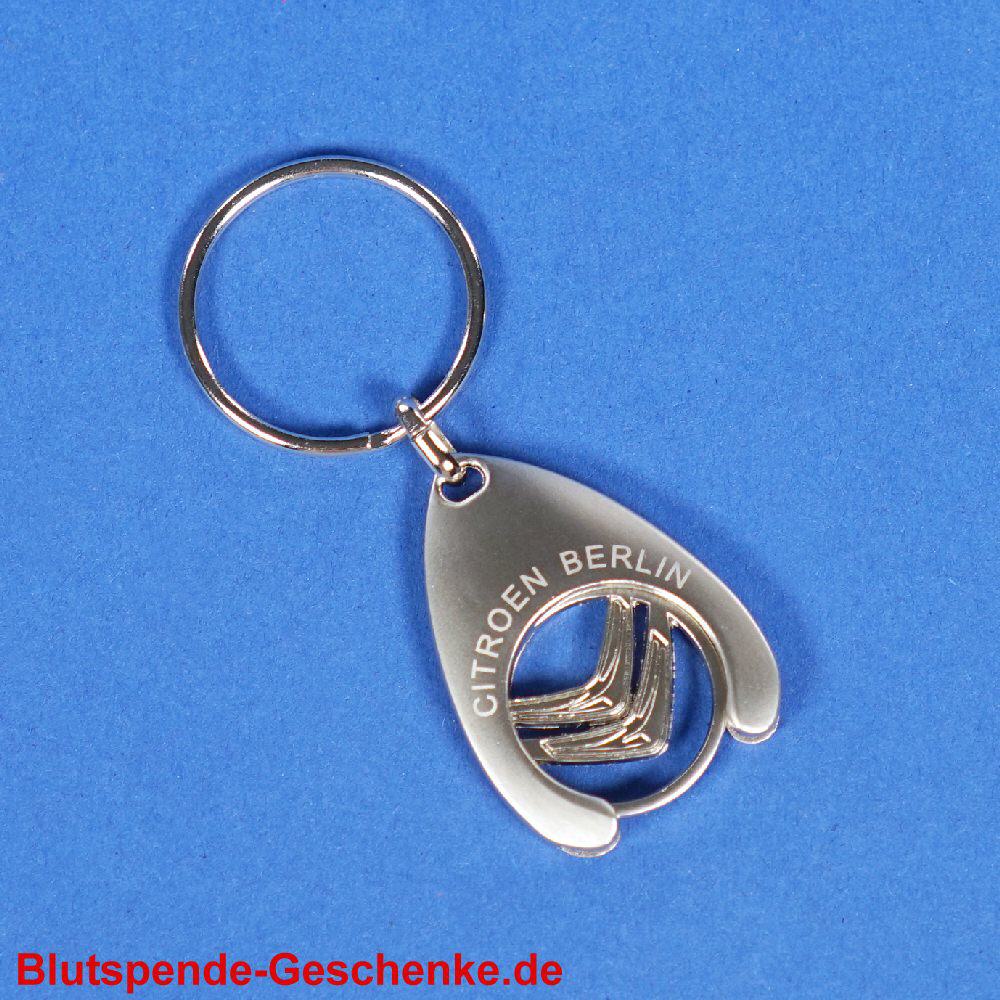 Schlüsselanhänger mit Einkaufswagen-Chip