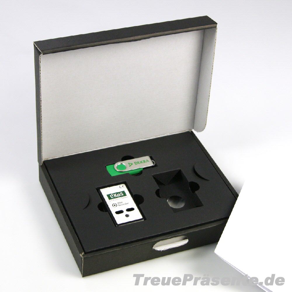 Geschenkverpackung Messgerät mit USB-Stick, Software und Anleitung